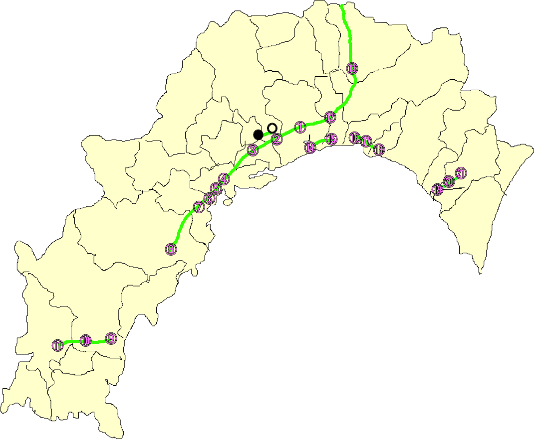 高知県内の高速道路