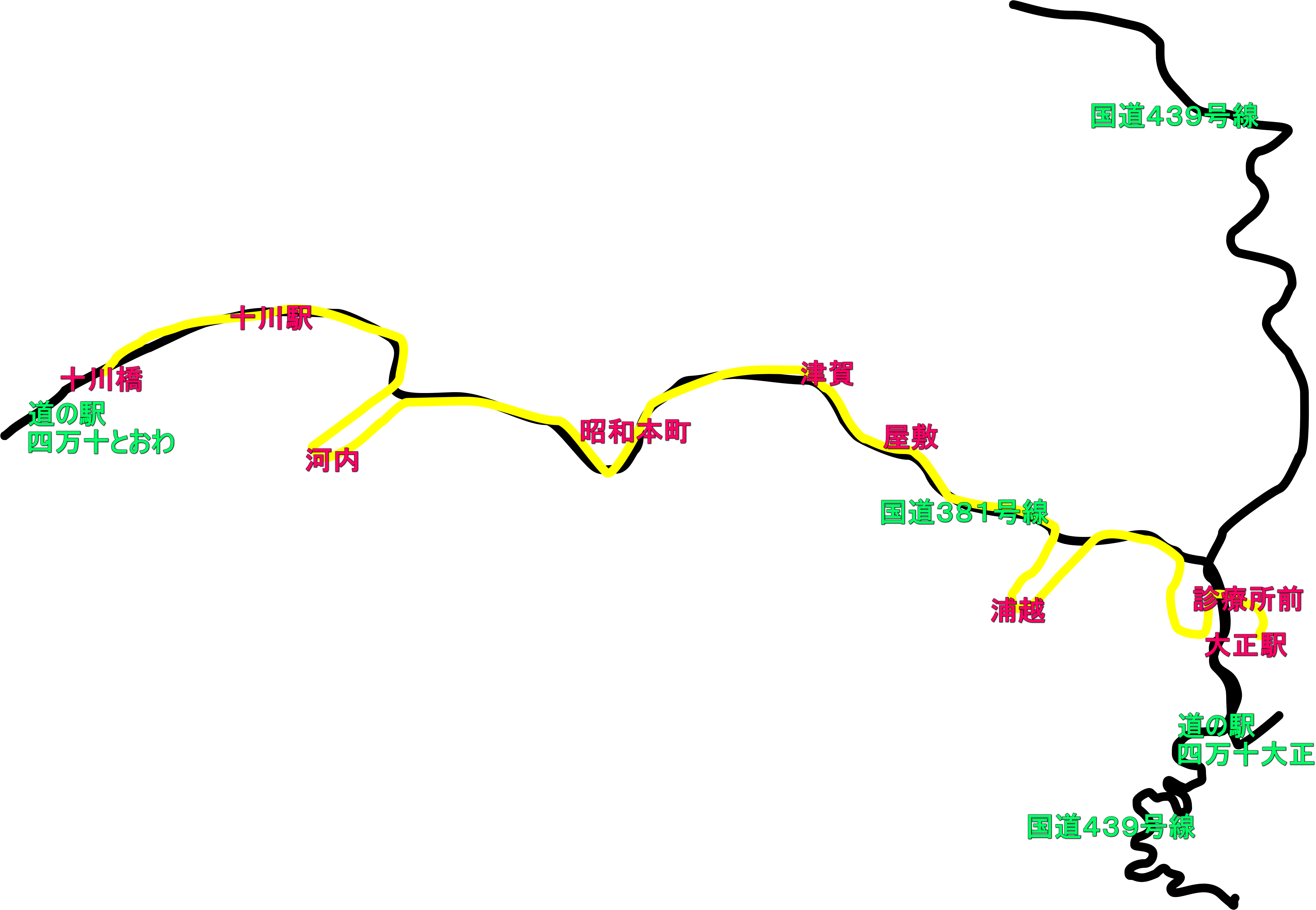 大正駅～十川駅～十川橋線